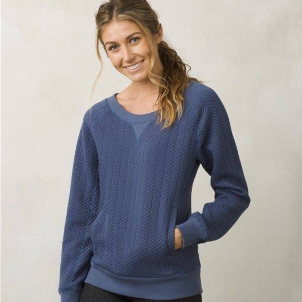 NWOT prAna Silverspring Pullover Dusk Blue Size L